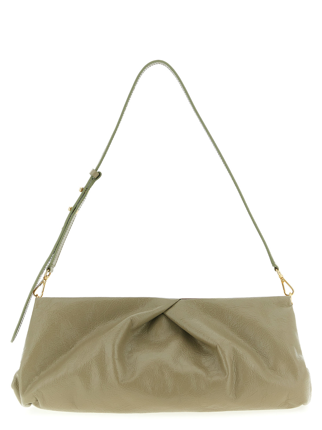 Bicolor Calfskin Clutch Bag