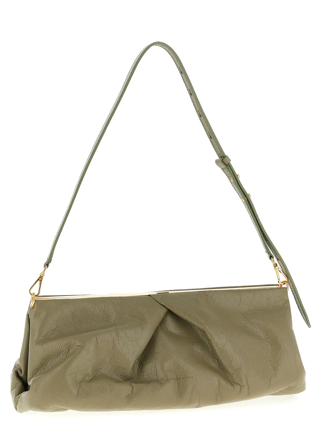 Bicolor Calfskin Clutch Bag