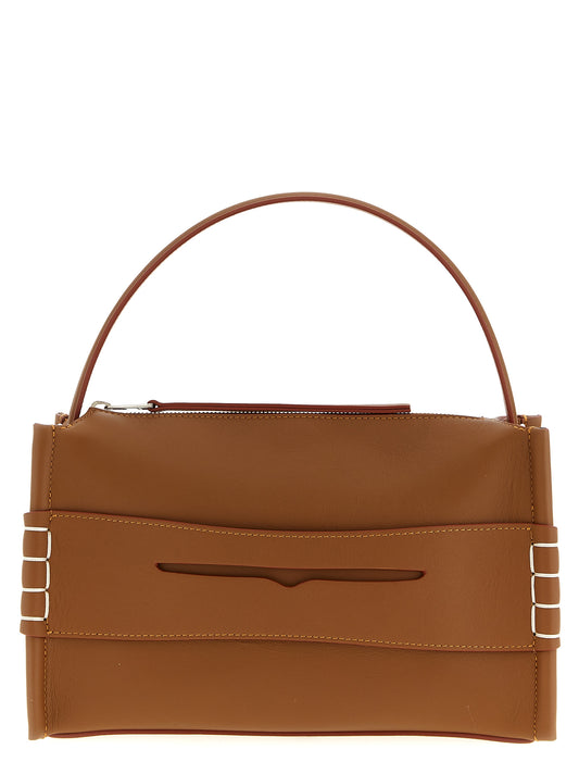 Brown Calfskin Shoulder Bag
