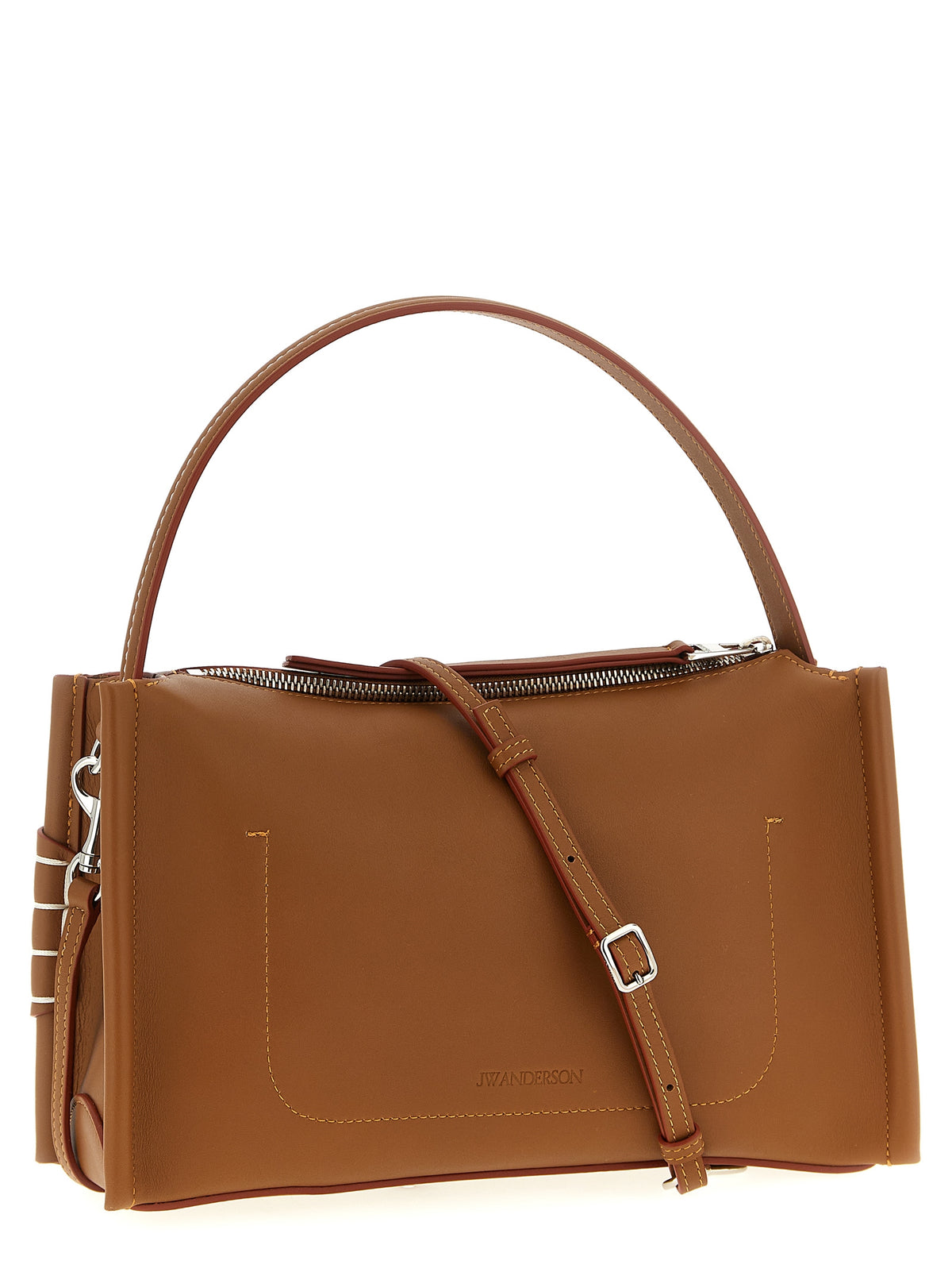 Brown Calfskin Shoulder Bag