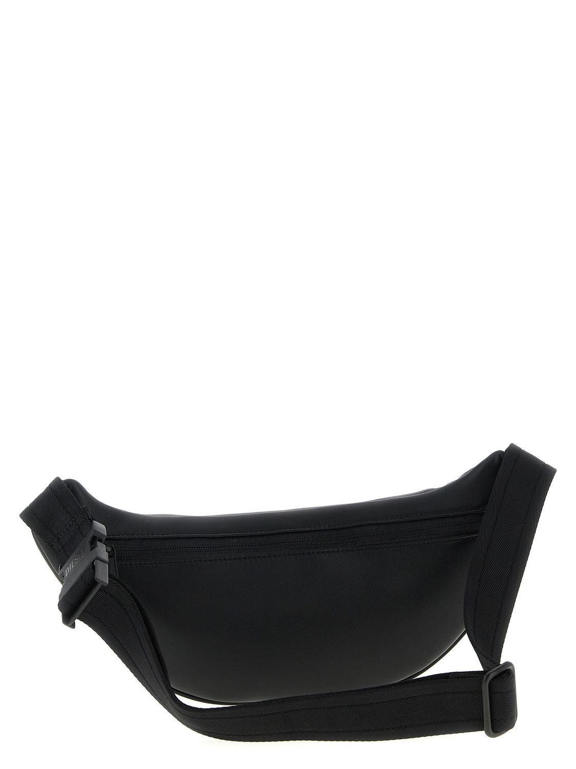 Black Polyethylene Crossbody Bag