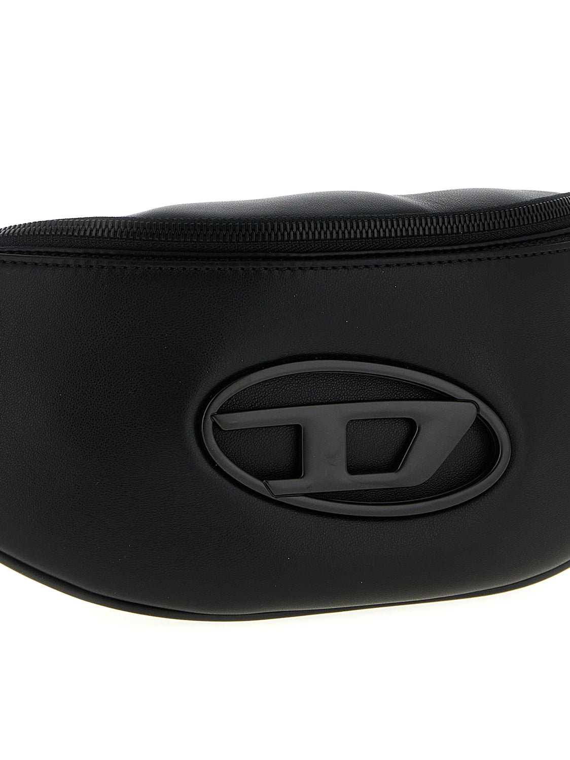 Black Polyethylene Crossbody Bag