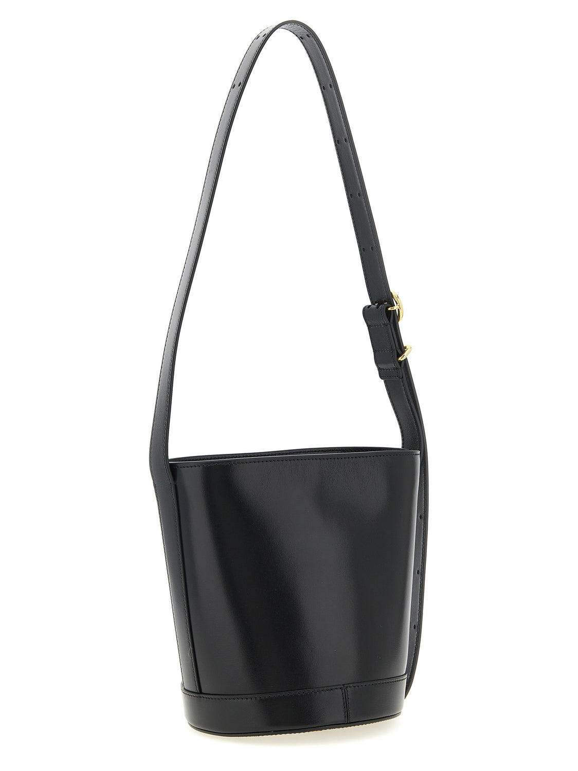 Black Calfskin Shoulder Bag
