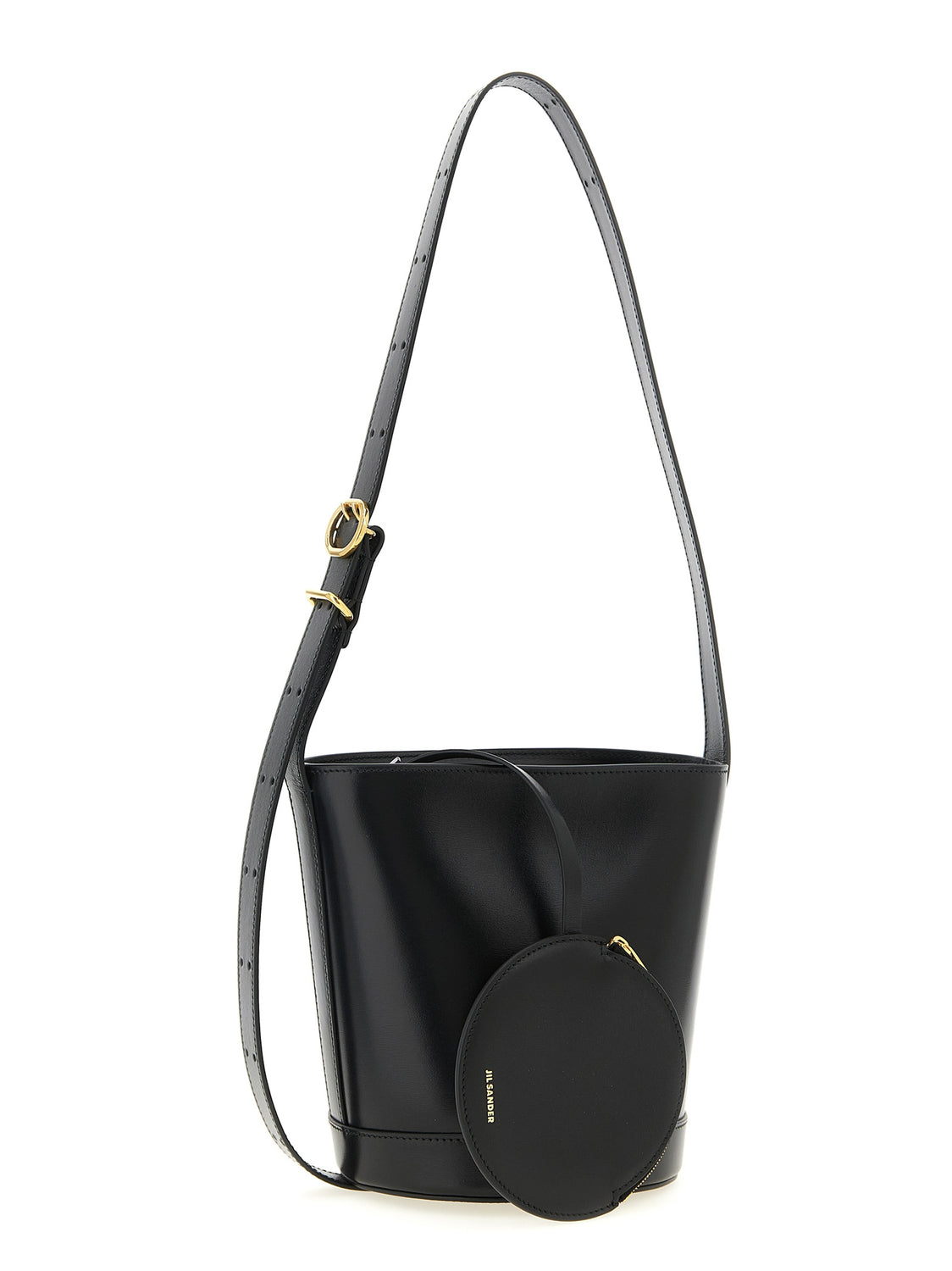 Black Calfskin Shoulder Bag
