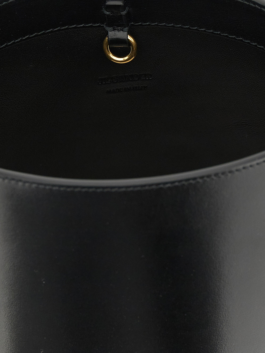 Black Calfskin Shoulder Bag