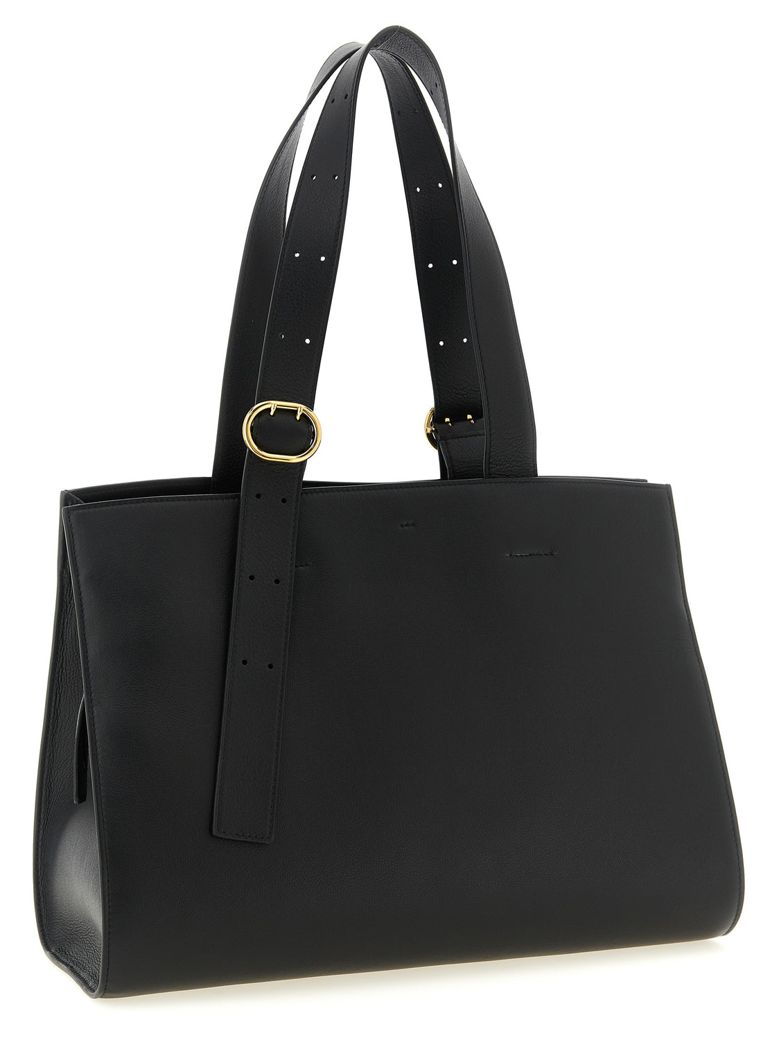 Black Calfskin Tote Bag
