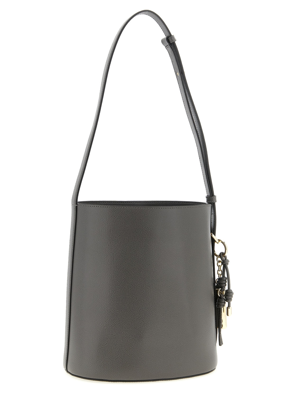 Gray Calfskin Shoulder Bag