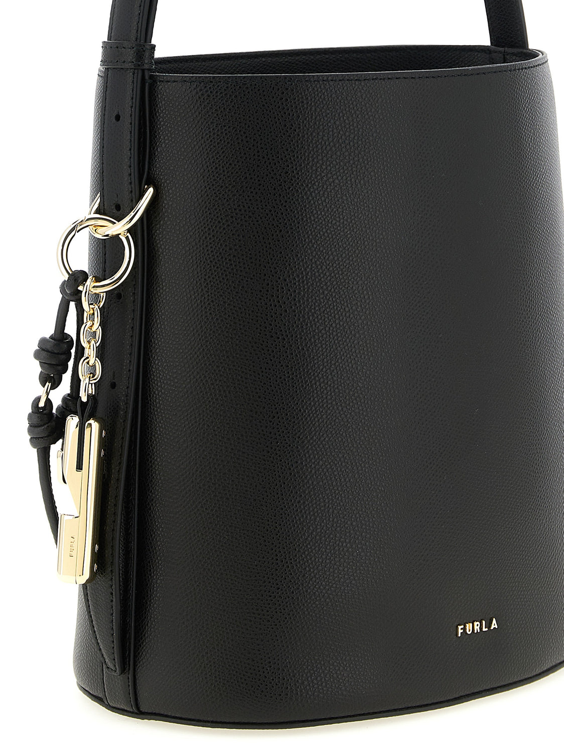 Black Calfskin Shoulder Bag