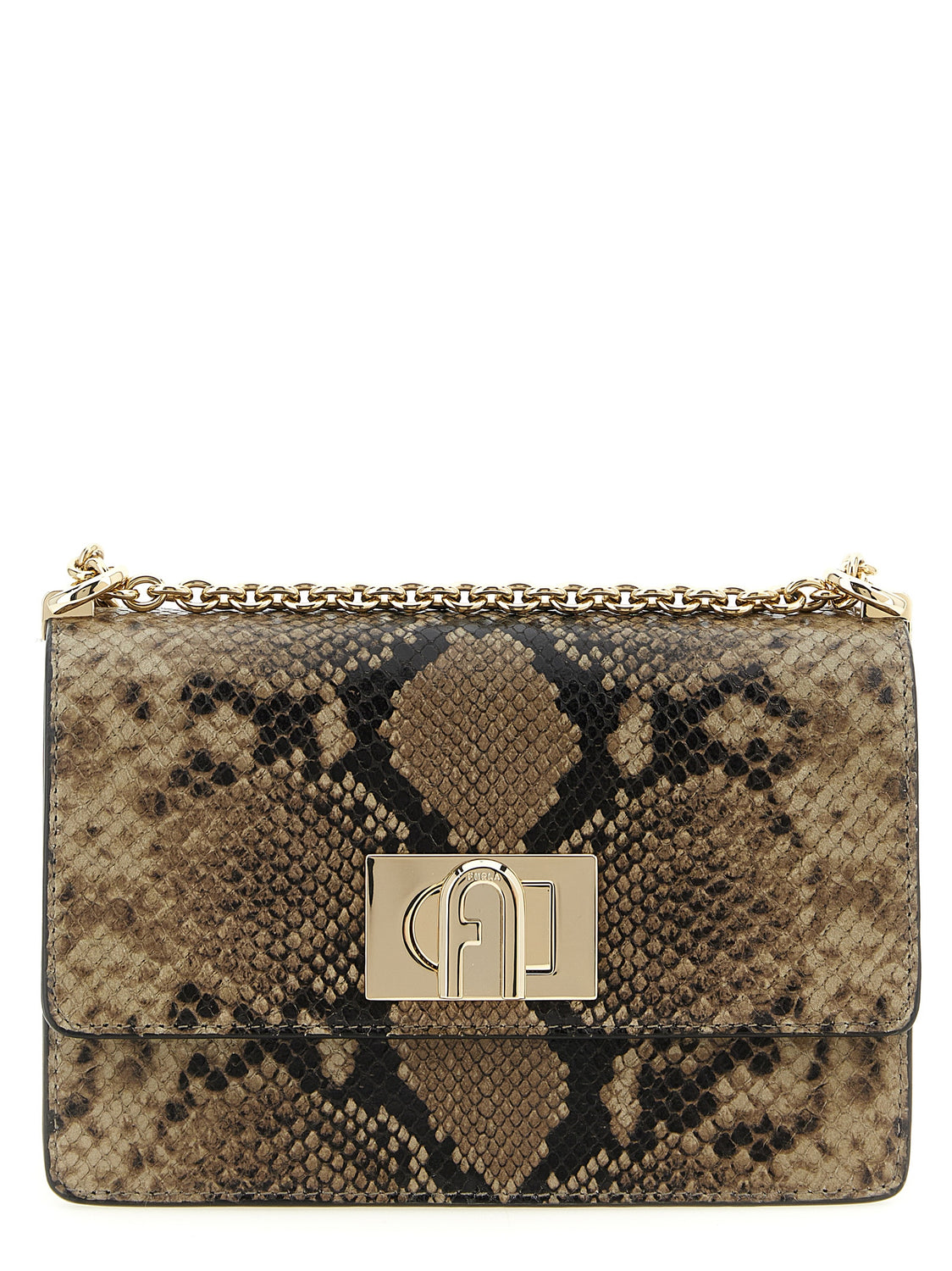 Gray Goatskin Crossbody Bag