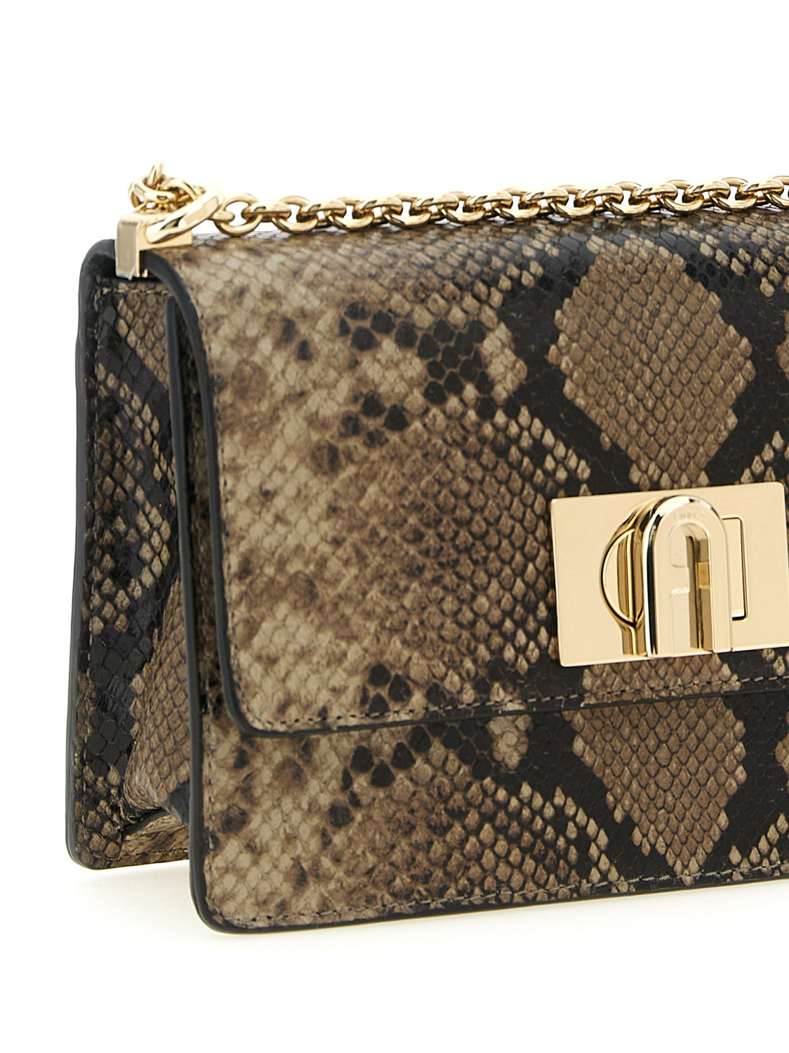 Gray Goatskin Crossbody Bag