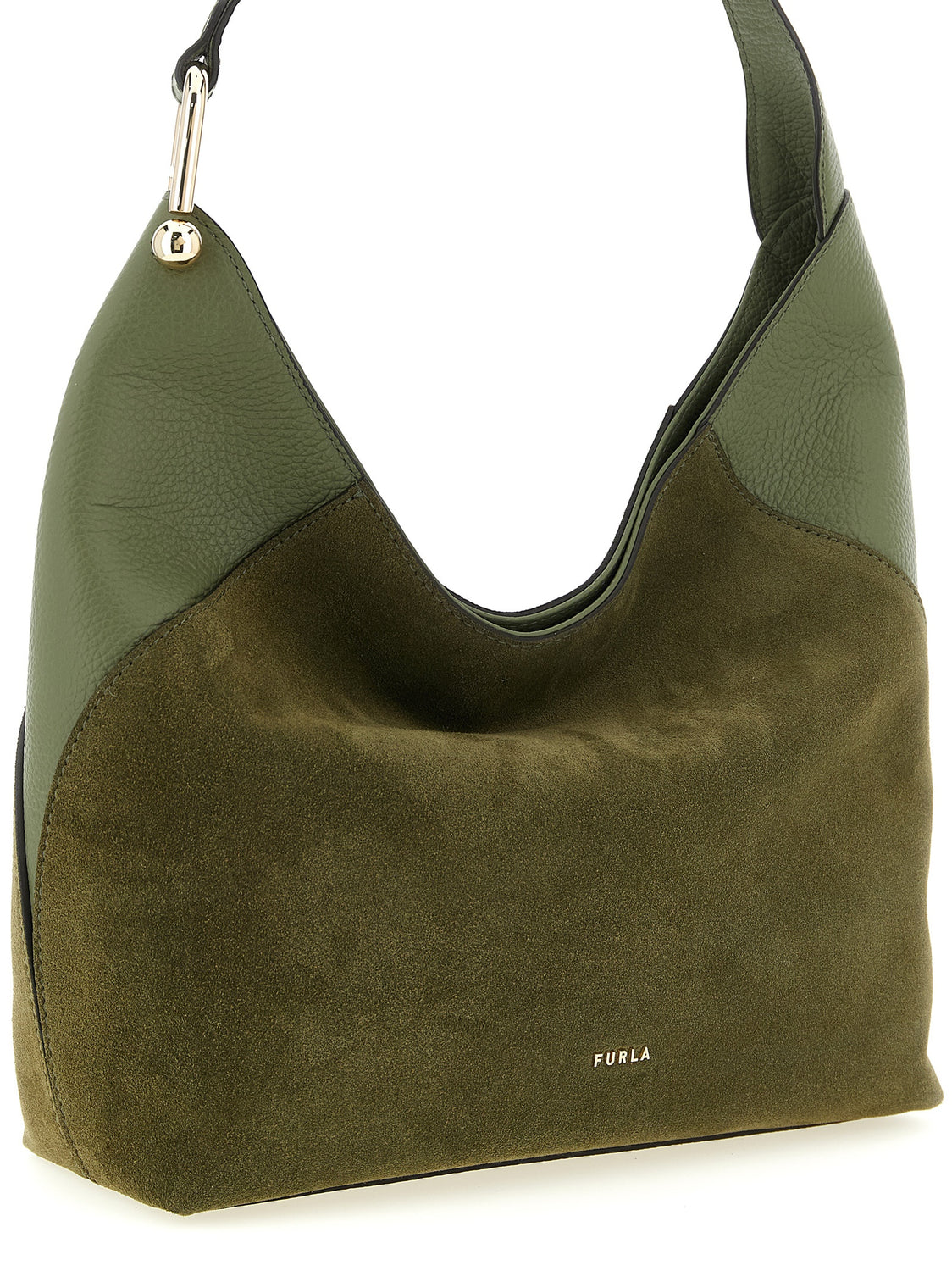 Bicolor Calfskin Shoulder Bag