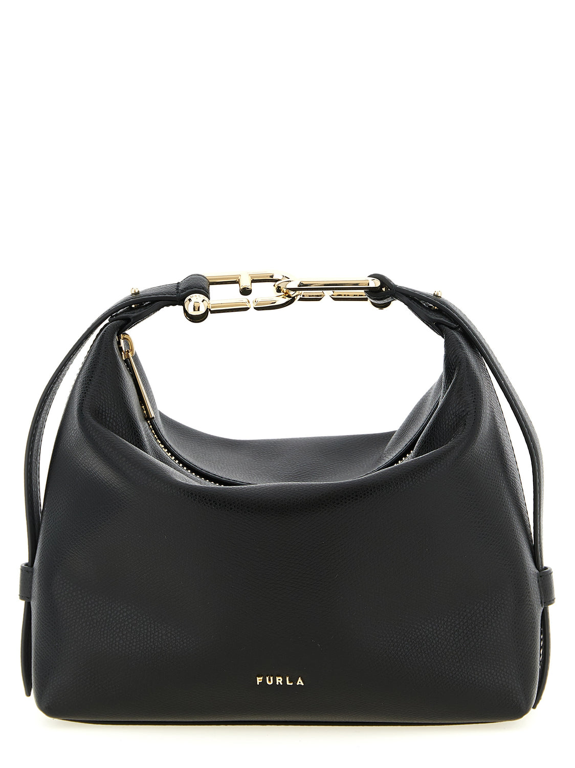Black Calfskin Shoulder Bag