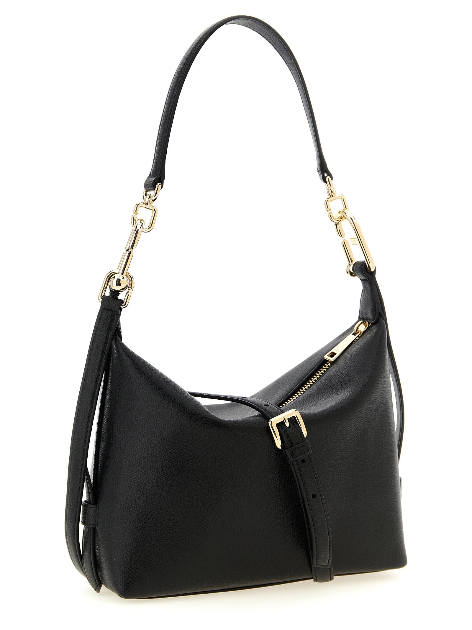 Black Calfskin Shoulder Bag