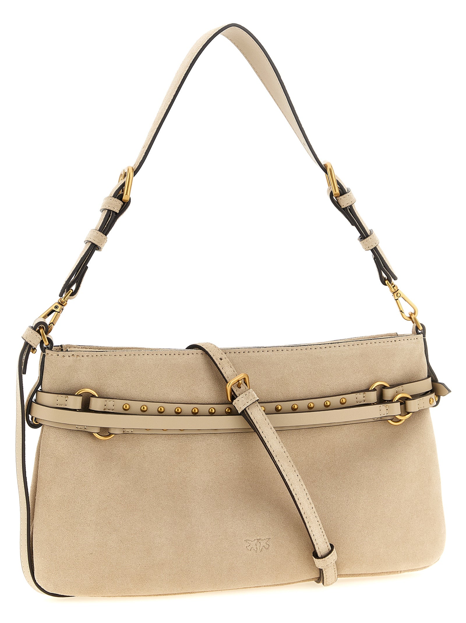 Beige Cowhide Shoulder Bag