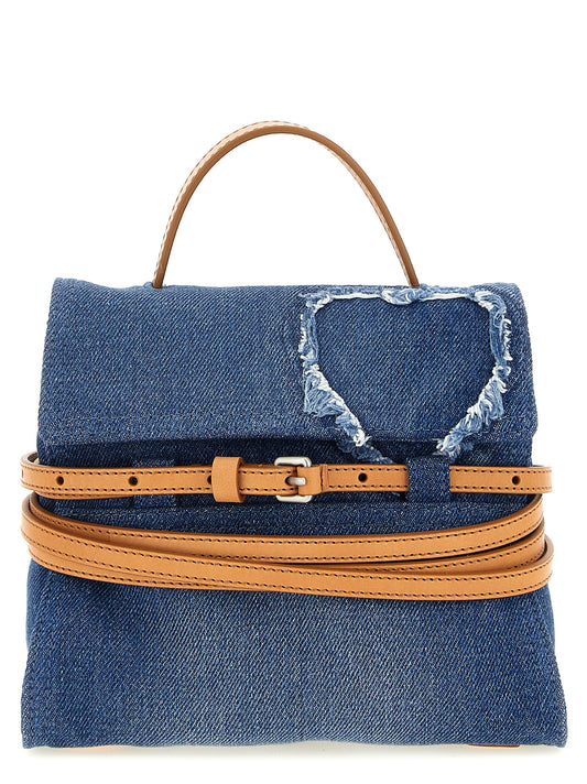 Blue Cotton Handbag