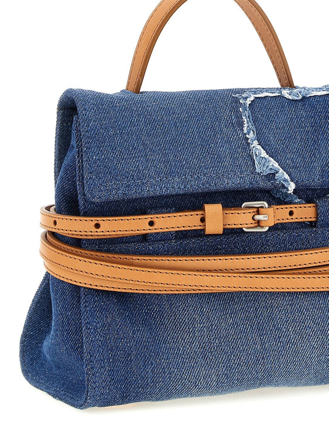 Blue Cotton Handbag