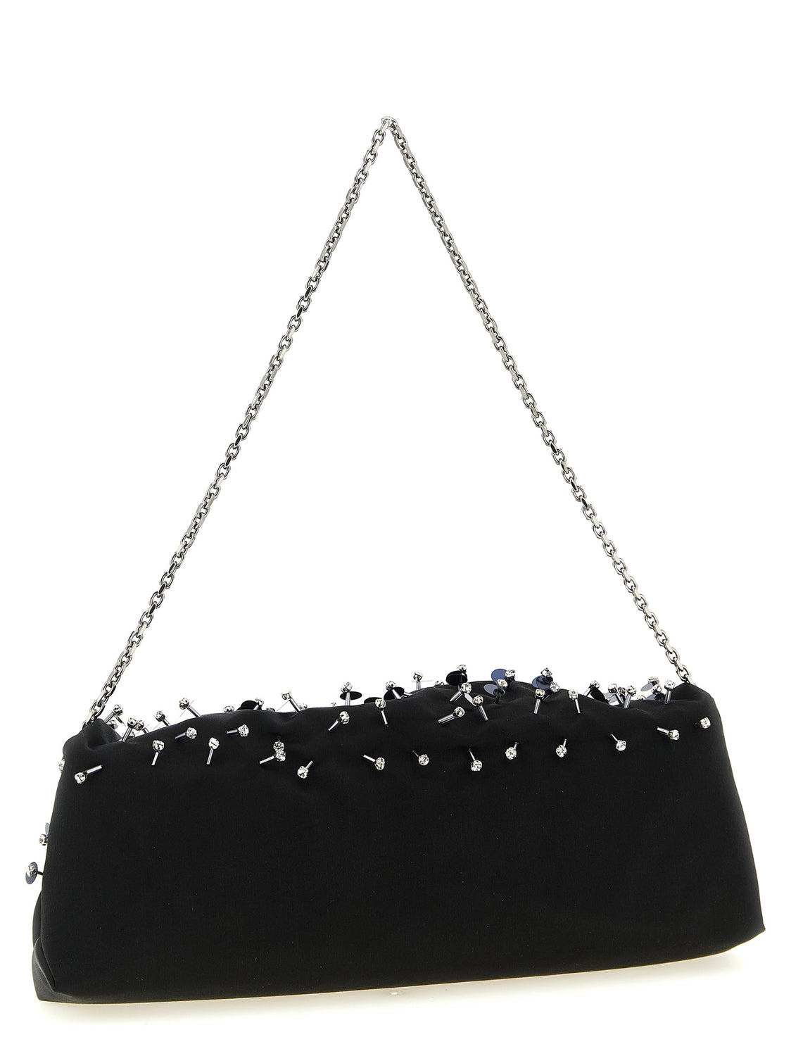 Black Viscose Clutch Bag