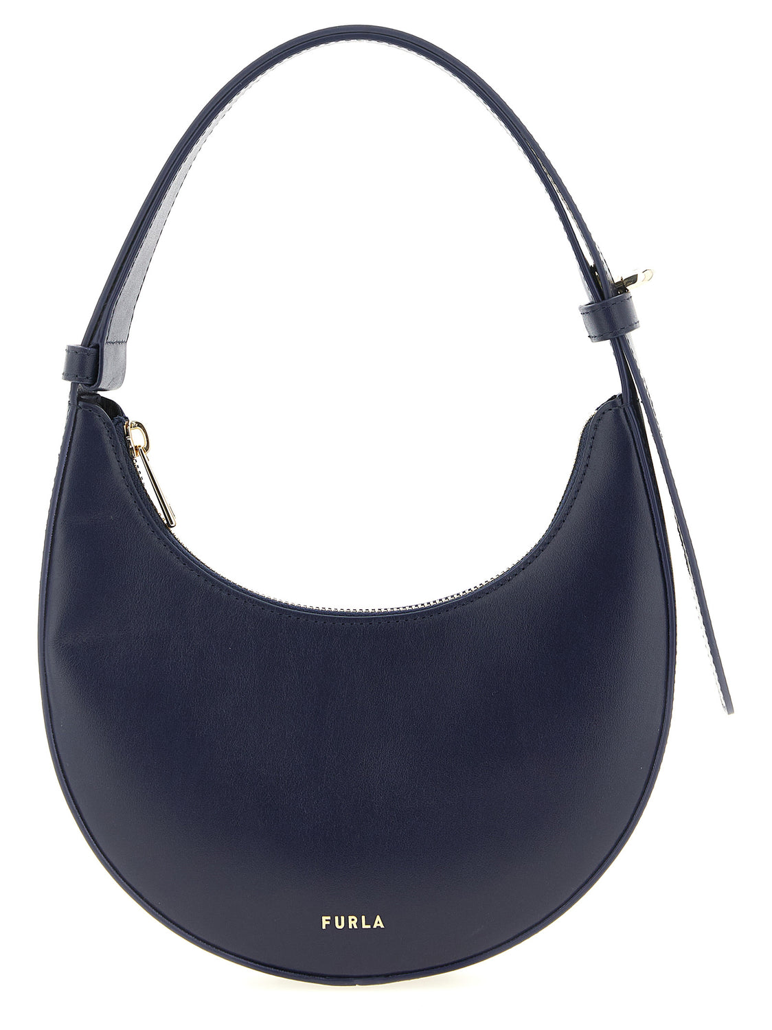 Blue Calfskin Shoulder Bag