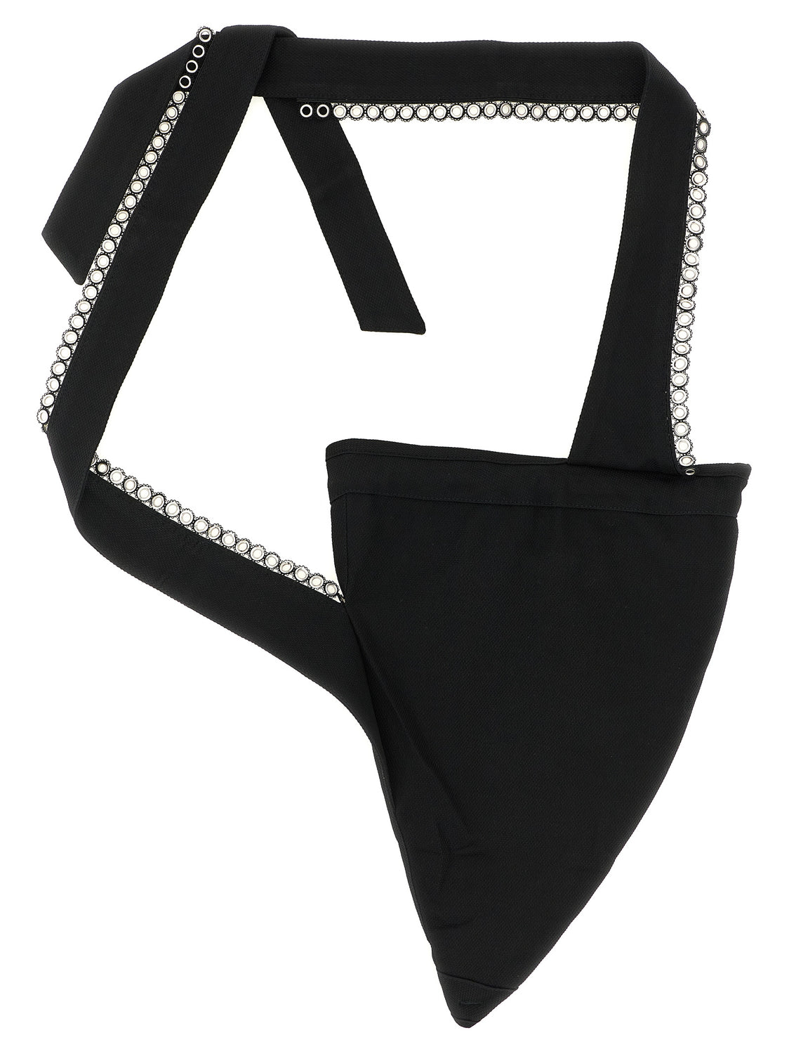 Black Cotton Crossbody Bag