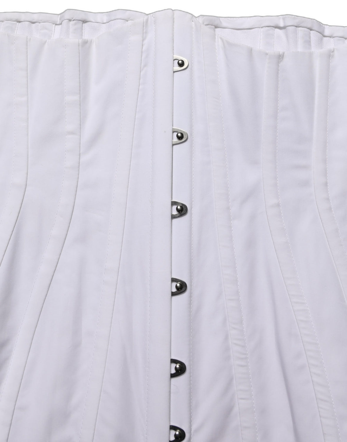 White Brown Cotton Sleeveless Corset Top