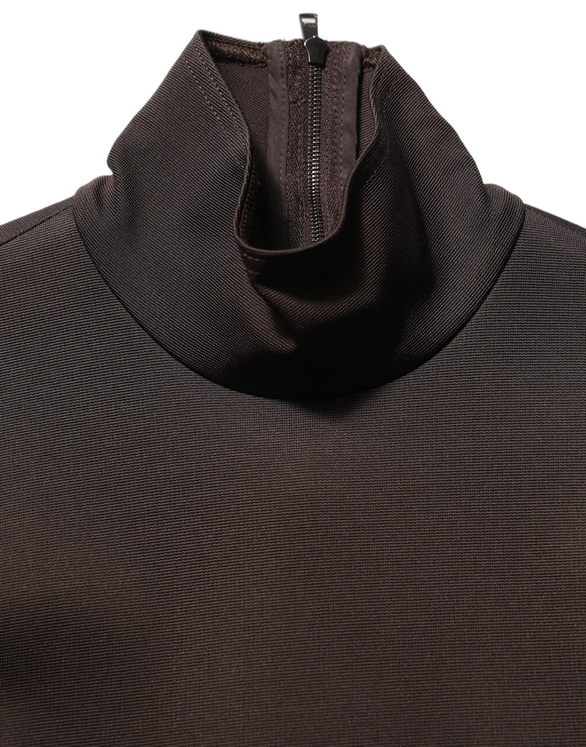 Brown Turtleneck Long Sleeves Blouse Top