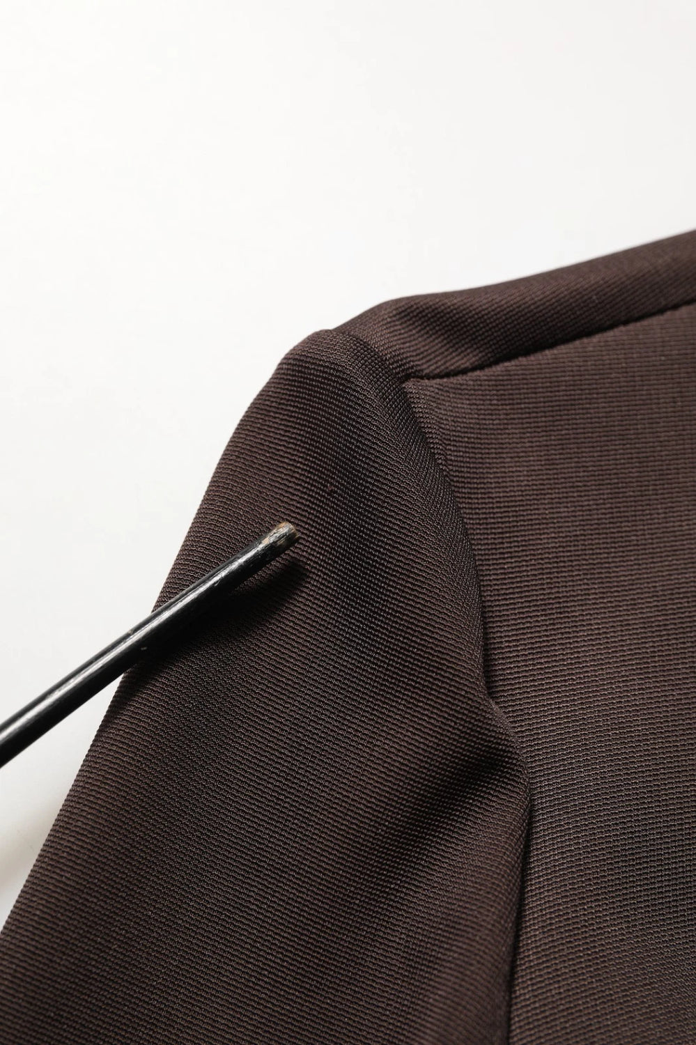 Brown Turtleneck Long Sleeves Blouse Top