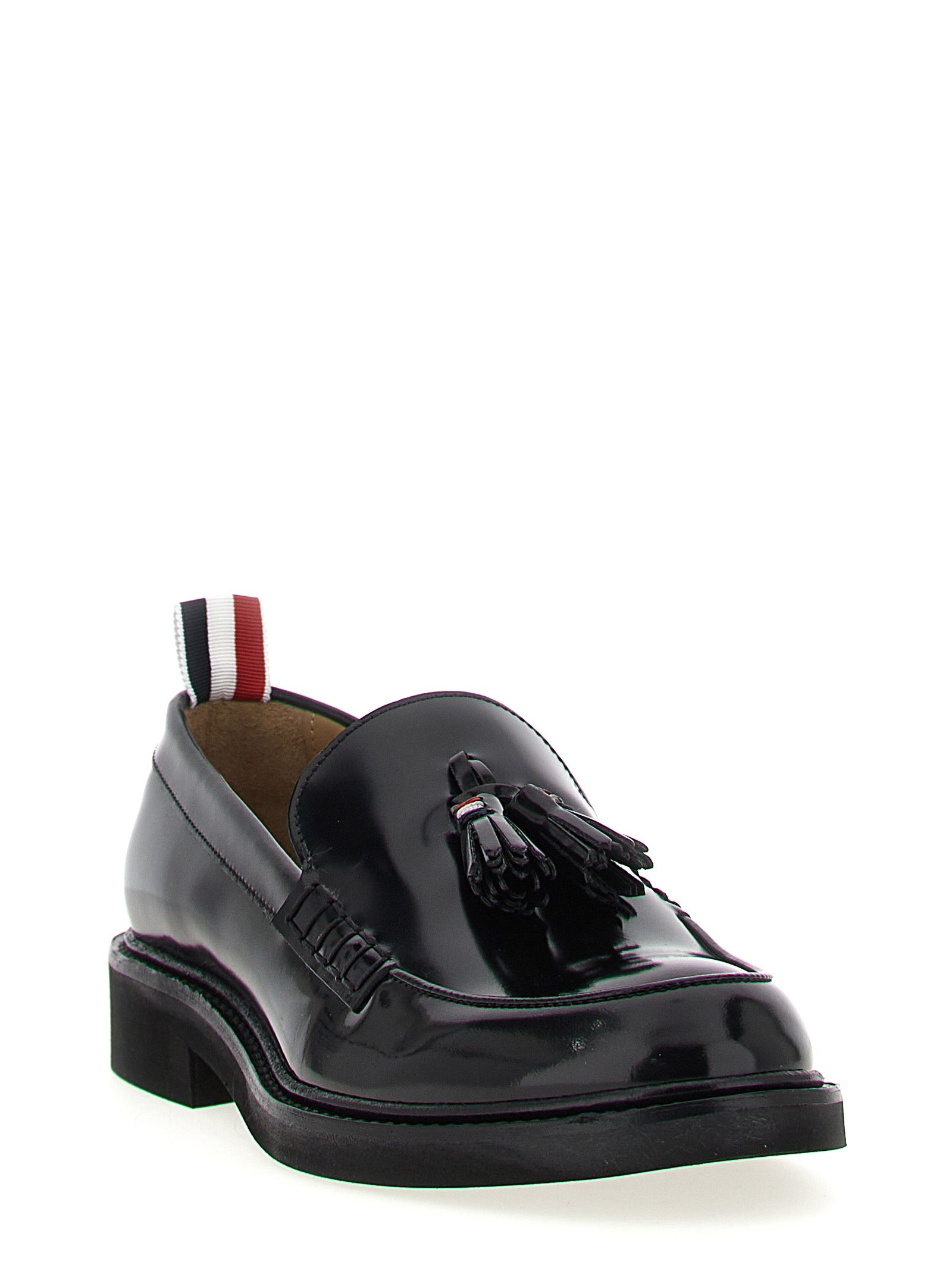 Black Calfskin Slip-On Loafers
