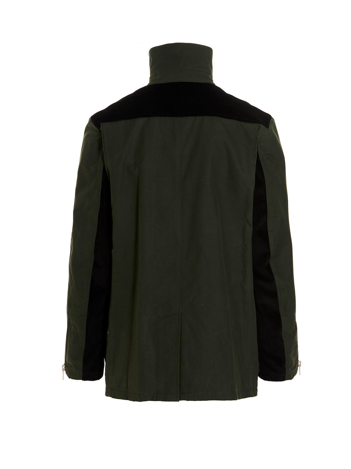Bicolor Cotton Full-Length Jacket