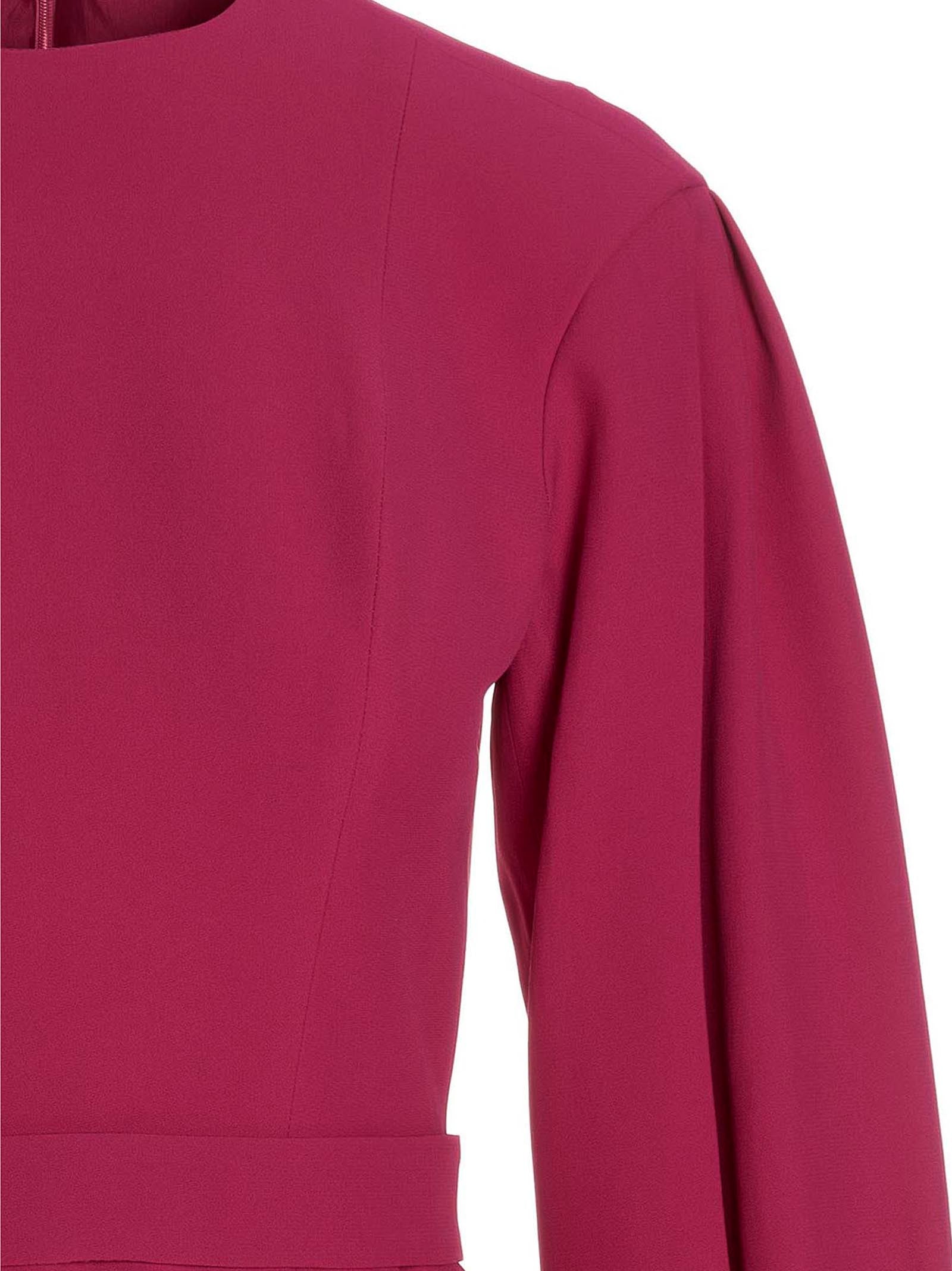Fuchsia Viscose Short Dress