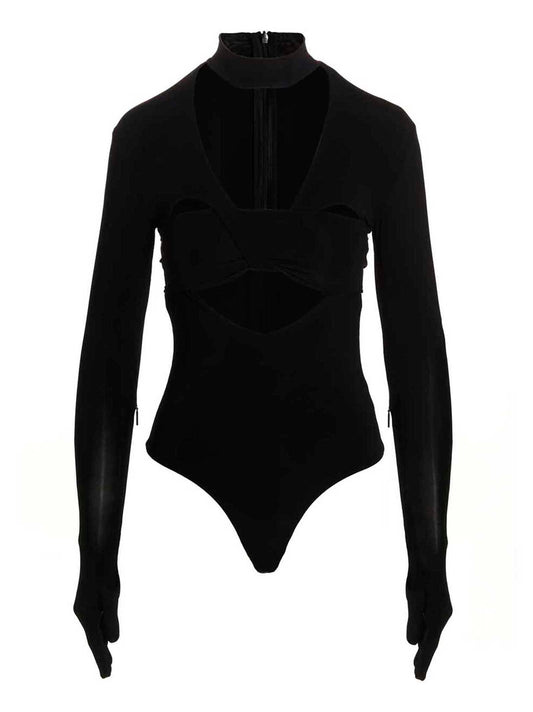 Black Viscose Bodysuit