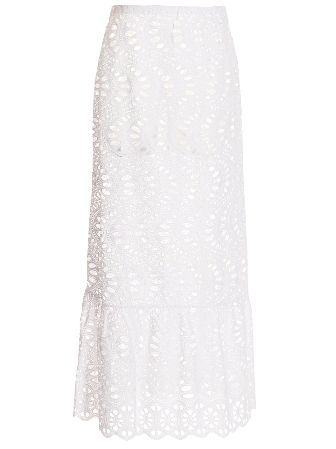 White Cotton Mini Skirt