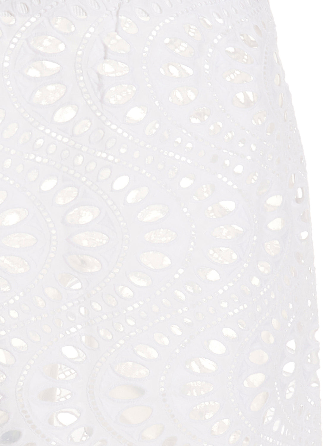 White Cotton Mini Skirt
