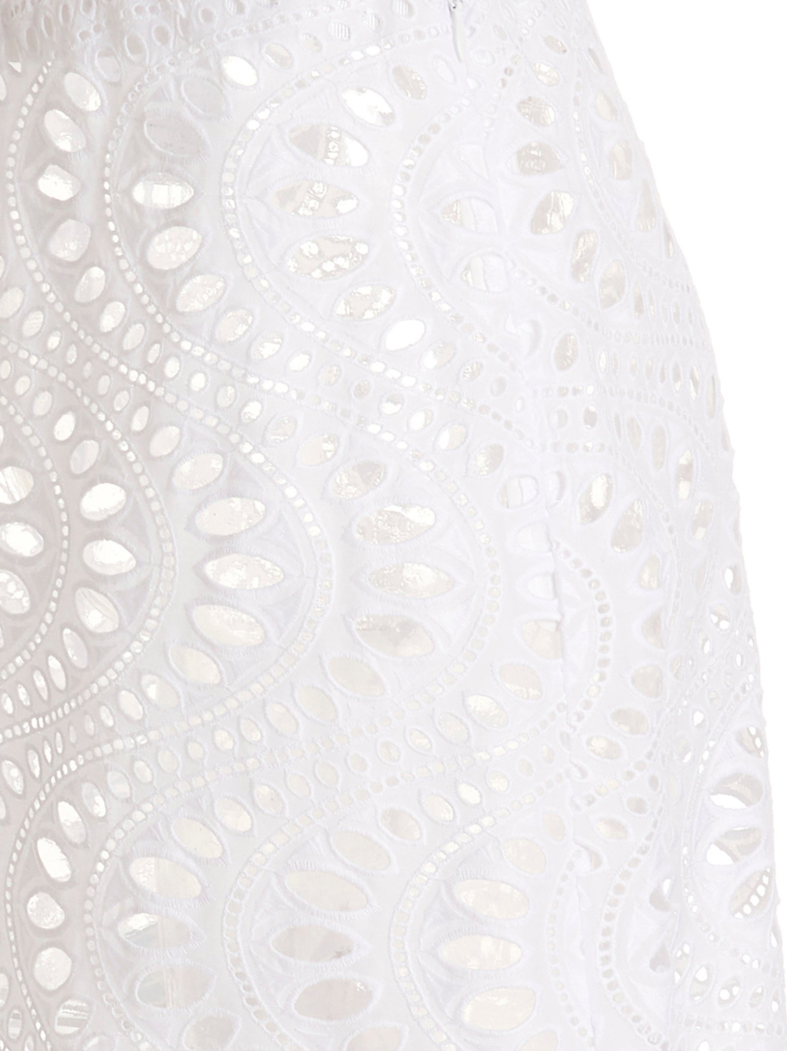 White Cotton Mini Skirt