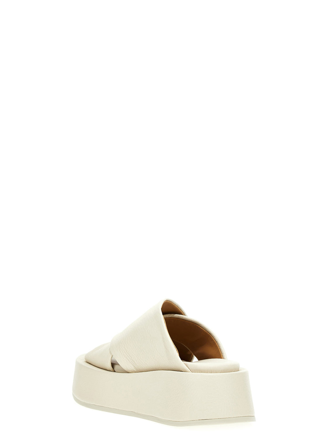 White Calfskin Slides