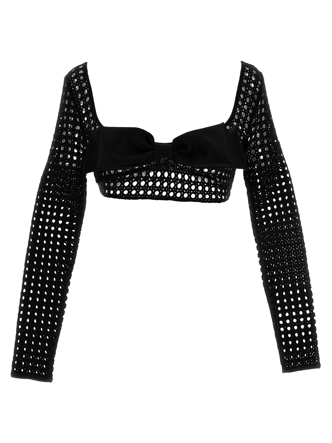 Black Polyester Long Sleeve T-Shirt