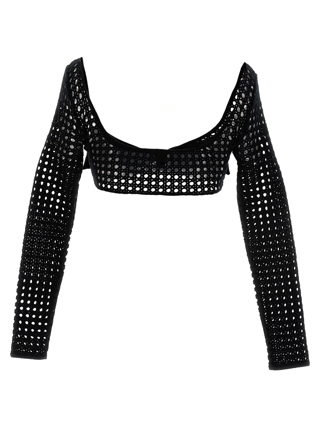 Black Polyester Long Sleeve T-Shirt