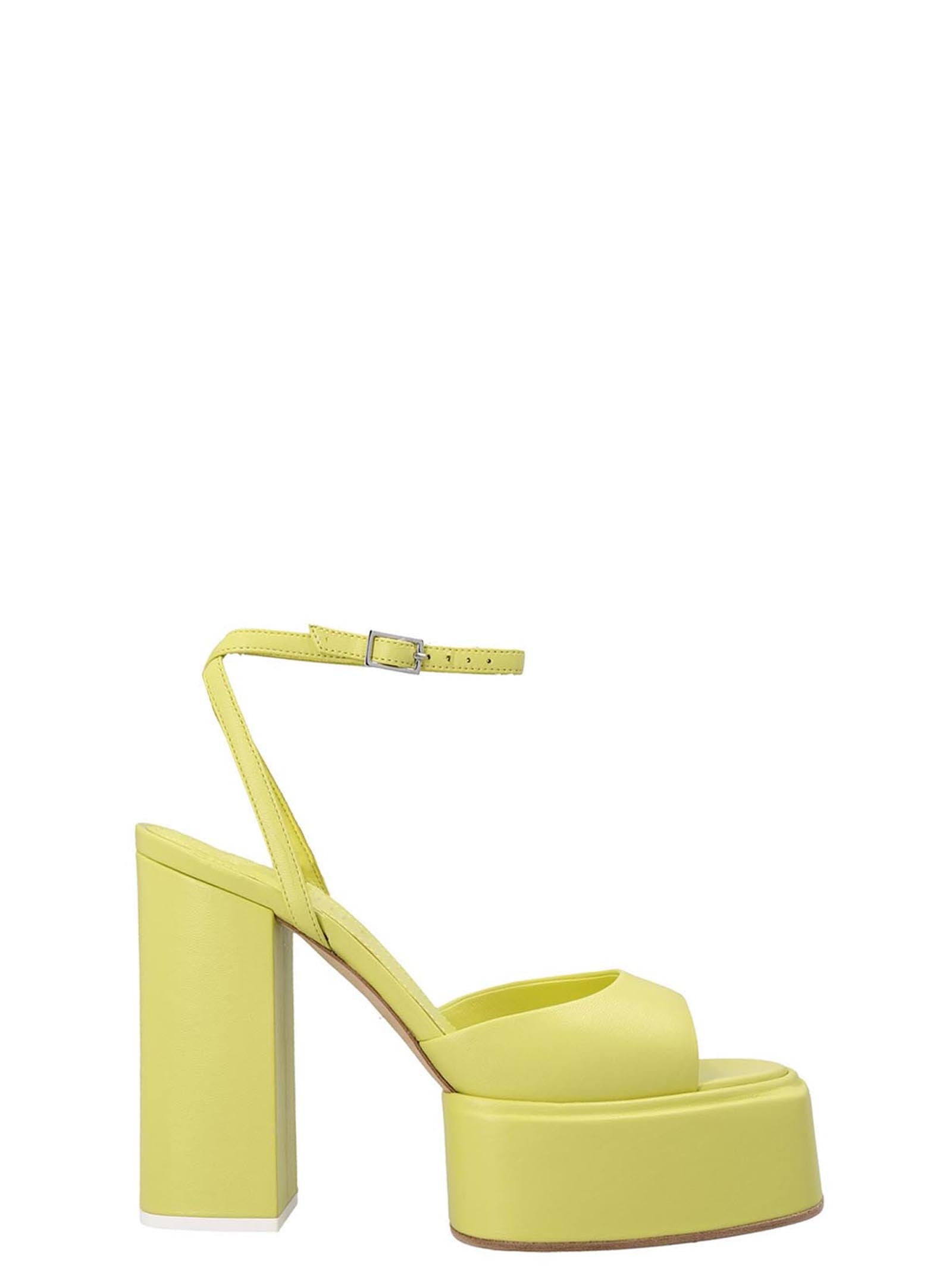 Bicolor Leather Stiletto Heel Sandals