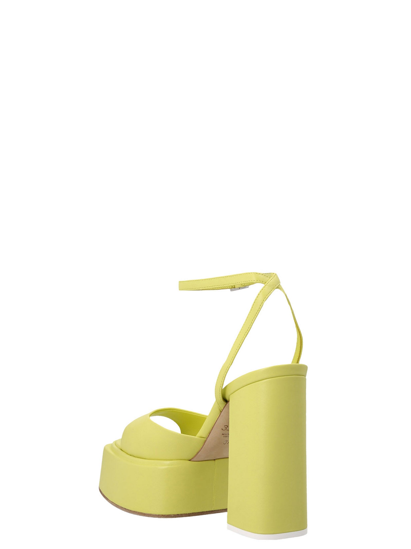 Bicolor Leather Stiletto Heel Sandals