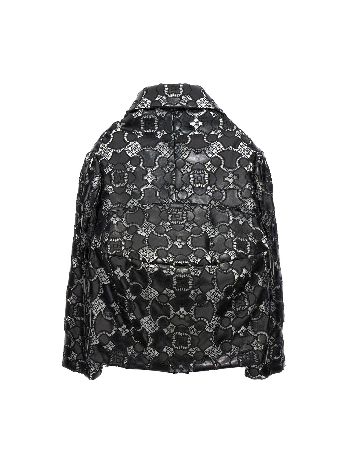 Bicolor Polyethylene Leather Jacket