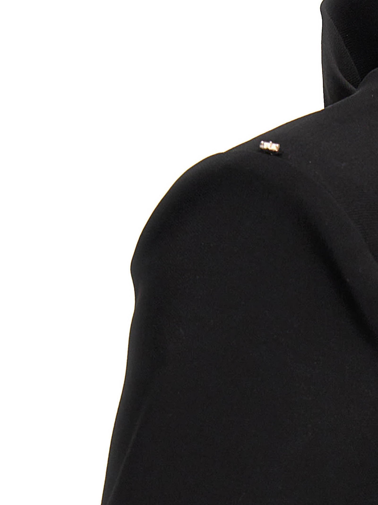 Black Viscose Short Dress