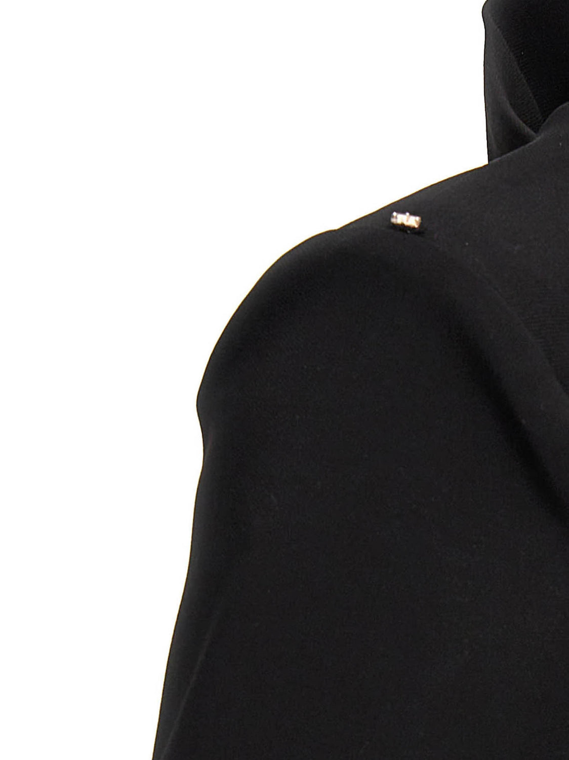 Black Viscose Short Dress