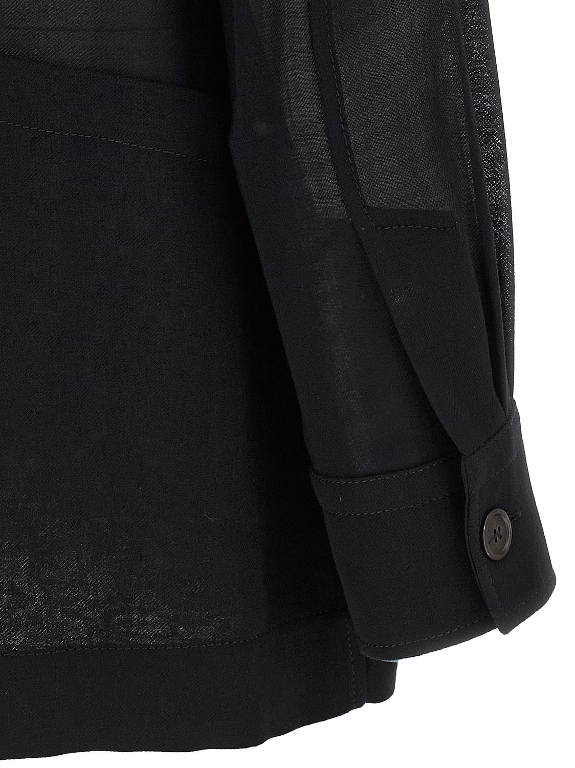 Black Virgin Wool Blouse