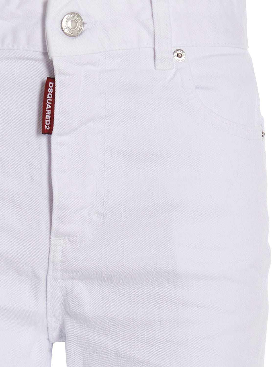 White Cotton Flared Jeans
