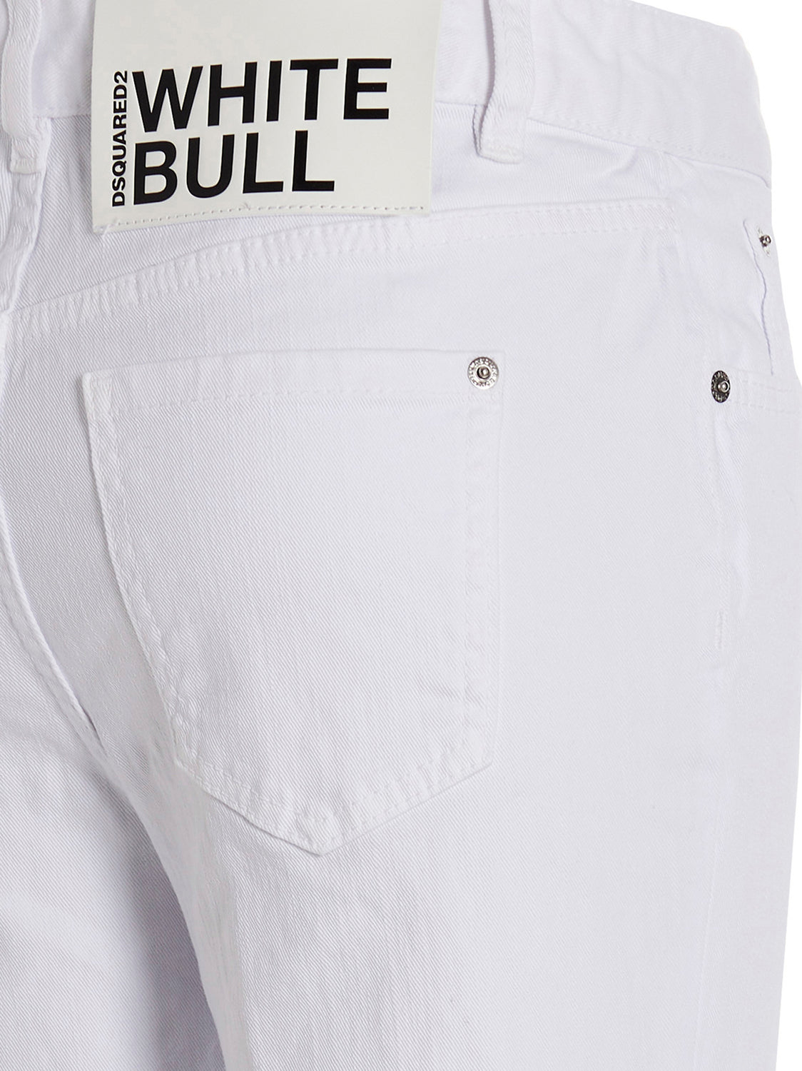 White Cotton Flared Jeans