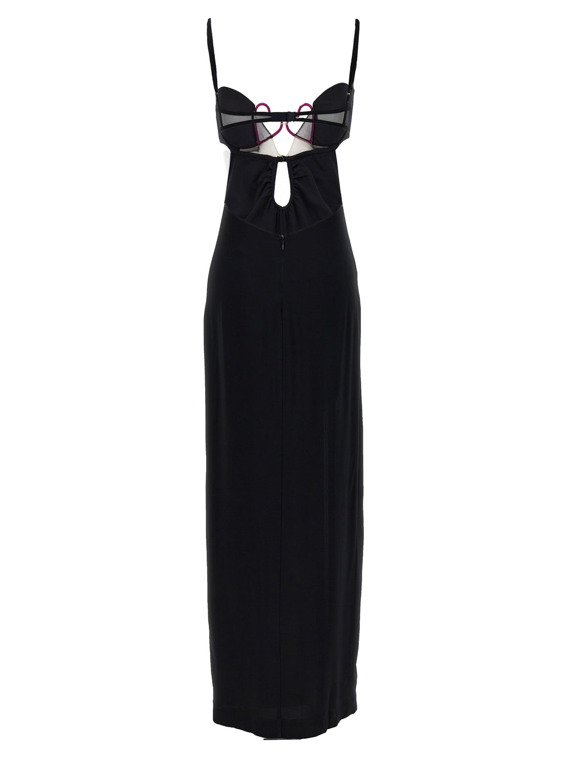 Black Viscose Long Dress