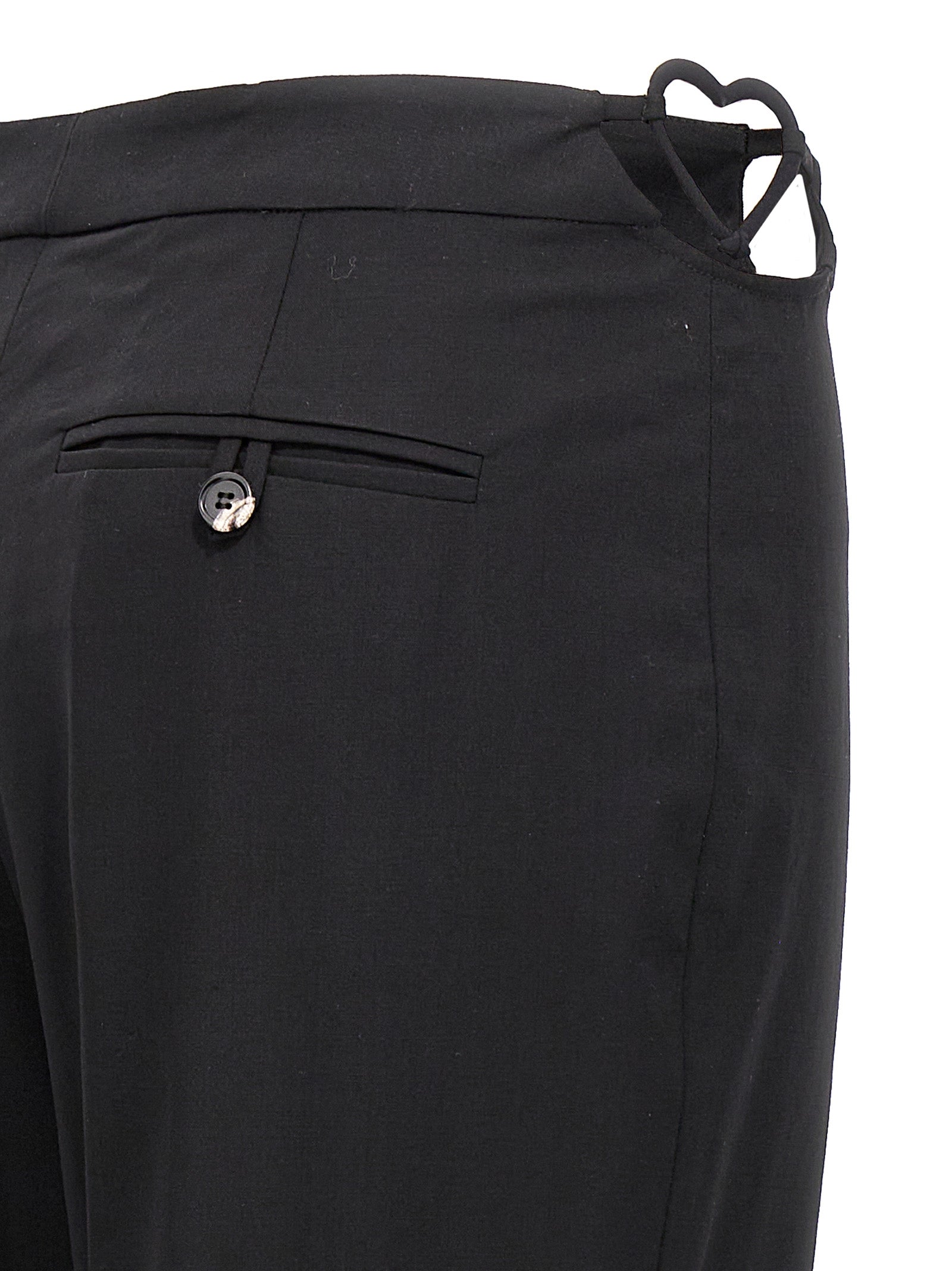 Black Virgin Wool Pants
