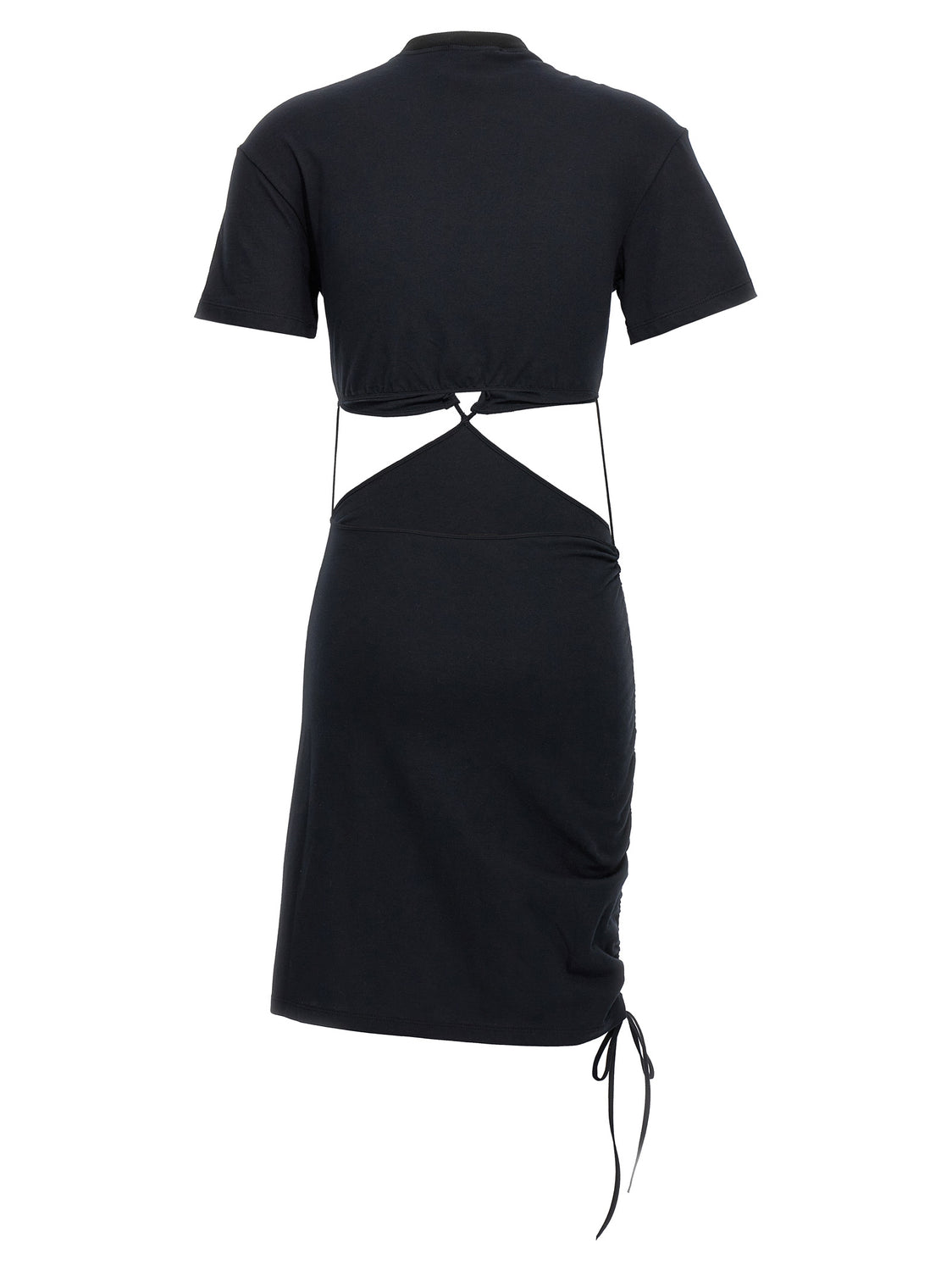 Black Cotton Midi Dress
