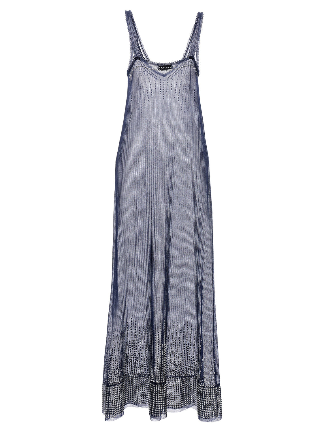 Blue Polyamide Long Dress