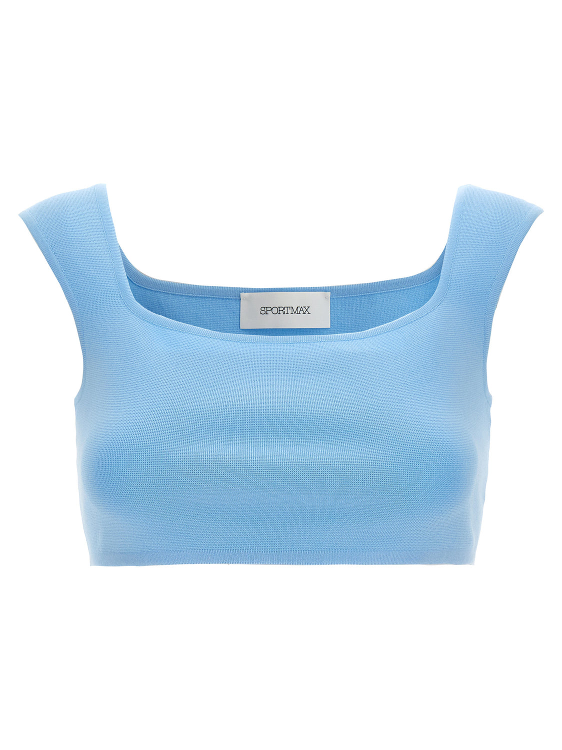 Blue Cotton Sleeveles T-Shirt