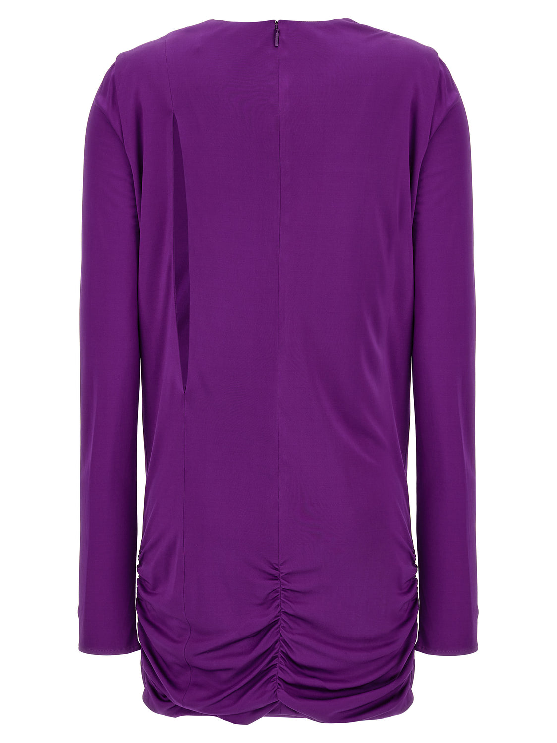 Purple Viscose Short Dress